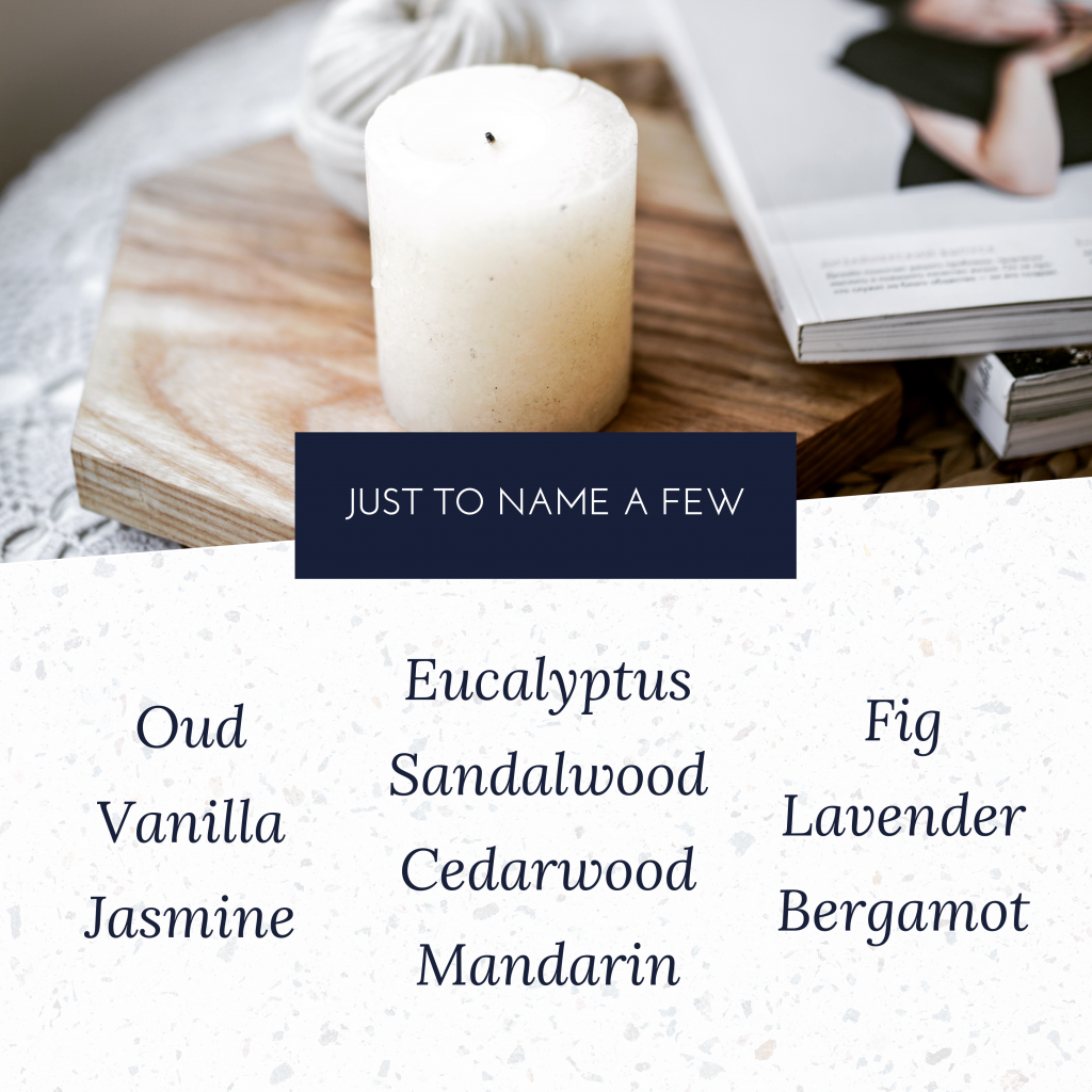 A list of Beyond Interior Designs Top Scents