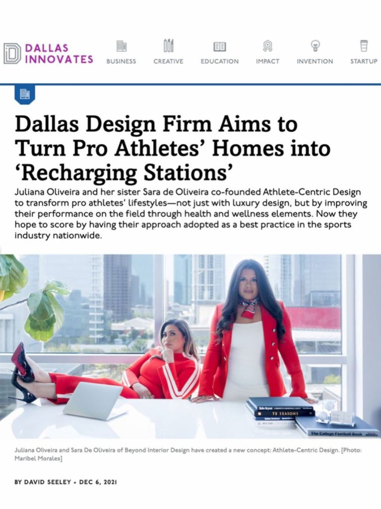 Press mention in Dallas Innovates for Athlete-Centric Design