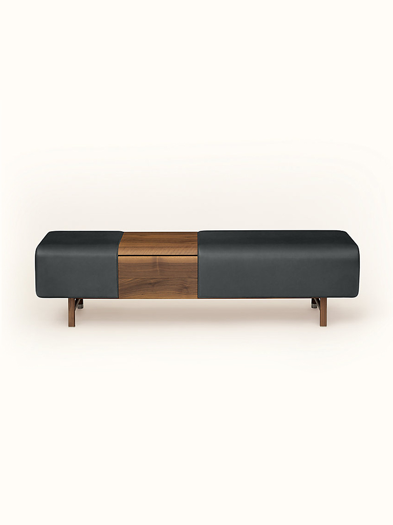 Modern bench with drawers designed by Hermes.