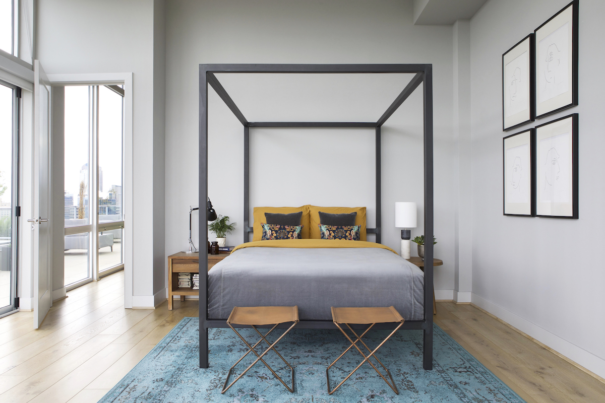 beyond-interior-design-black-frame-bed
