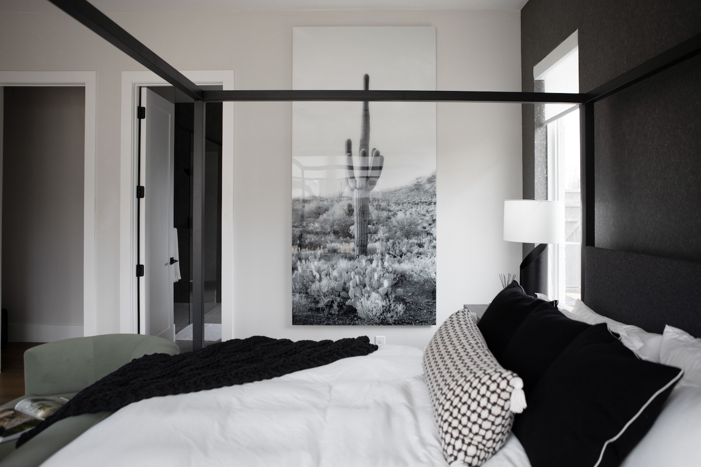 black-bed-frame-bedroom-interior-design