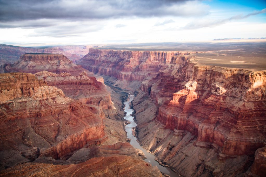 View Over The South And North Rim Part In Grand Canyon From The