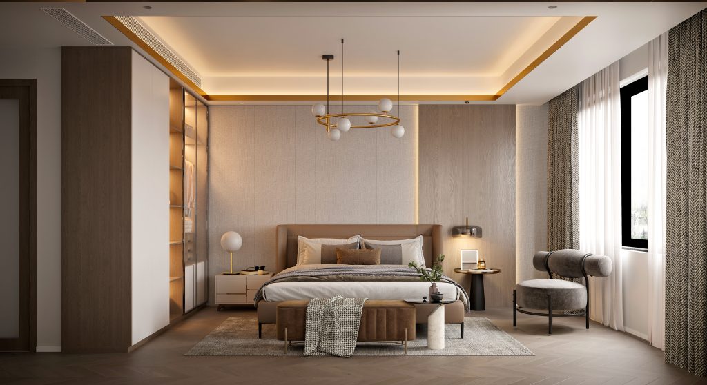 3d Render Of Luxury Hotel Room