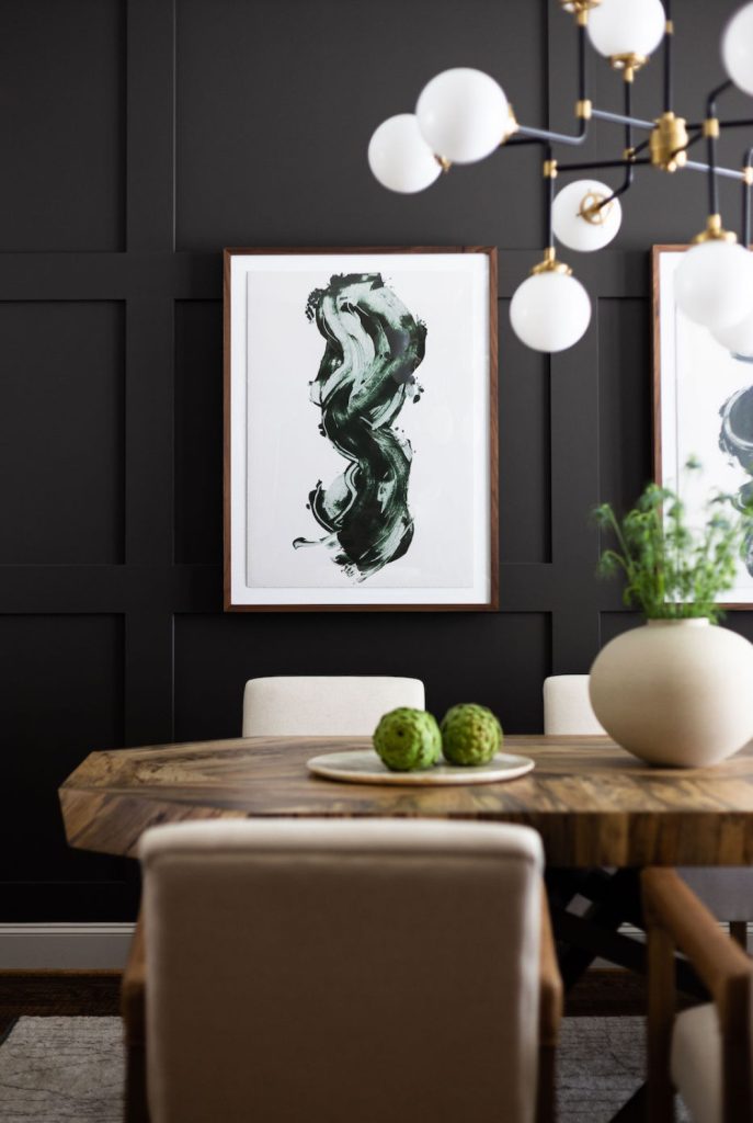 Dining Room Design Black Accent Wall 1000x1490 1